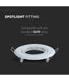 2 stk. MR16 eller GU10 Downlight kit, Hvid, Hul: Ø7 cm, Mål: Ø9,3 cm