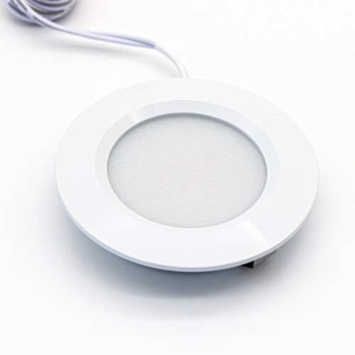 LEDlife Reco68 møbelspot indbygning RA92 - Hul: Ø5,6 cm, Mål: Ø6,8 cm, Mat hvid, 2,5W, 12V DC