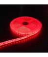 5m 10W/m Rød LED strip - 24V DC, IP65, 120 LED pr. meter