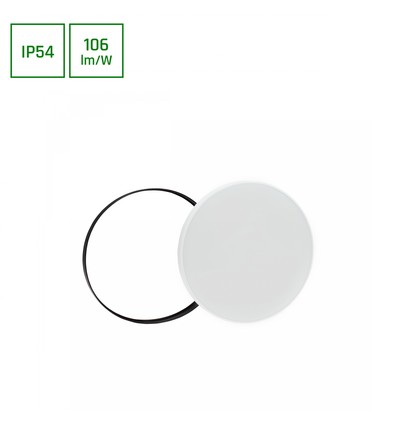 32W LED loftslampe med sensor - Ø38cm, 3000K, 3380lm, hvid kant, indbygget bevægelsessensor