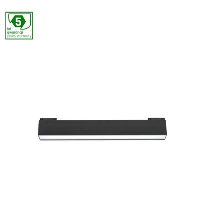 12W System Line S lineært modul, 24V - 33,7cm, RA90, 3000K, Osram LED, IP20, sort kabinet