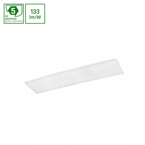 30x120 LED panel, 30W - 133lm/W, 6000K, hvid kant, 5 års garanti