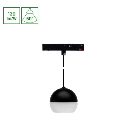 SHIFT Basic - Globe P Ring Kugle Lamp Suspenderet 90mm, 10W, 3000K, Sort