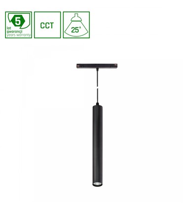 12W Dæmpbar SHIFT Smart Hangit Ophængt Skinne Lys - CCT, Sort, Zigbee