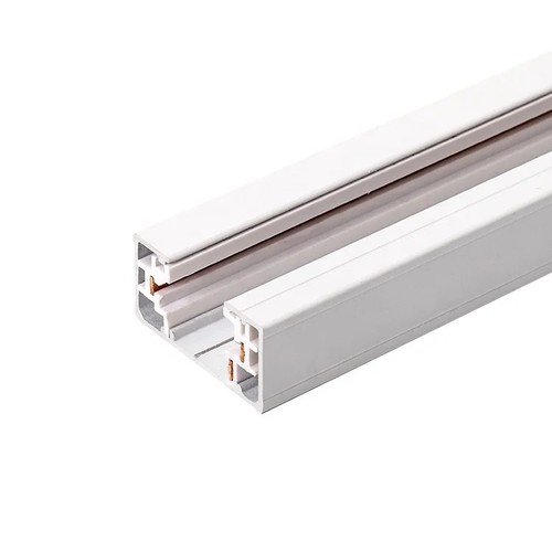 LEDlife 1 meter skinne til skinnespots - Hvid, 1-faset, 1F3W, komplet med tilslutning og endeprop