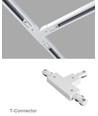 LEDlife T-samler til skinnespots - Sort, 1-faset, 1F3W