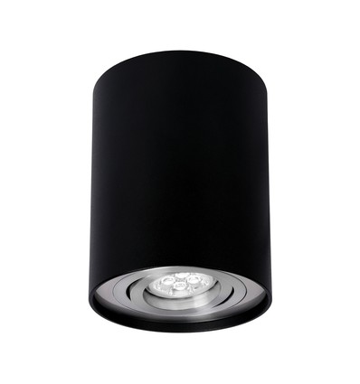 Chloe GU10 IP20 Rund Sort/Sølv Justerbar Spot uden lyskilde