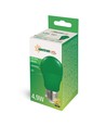 Spectrum 4,9W Grøn LED pære - Matteret, E27, A50, 230V