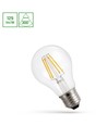 E27 8,5W LED pære - A60, filament, klart glas