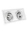 GU10 x2 AR111 MDD MAXI DUE indbygningsspot - Hvid, aluminium, 186x336 mm, uden lyskilde