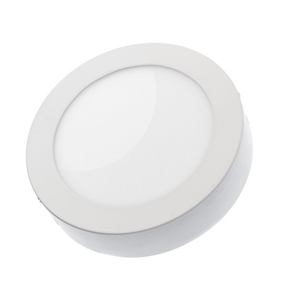 ALGINE Eco rundt 12W - IP20, kold hvid, loftpanel, hvid ramme, overflade