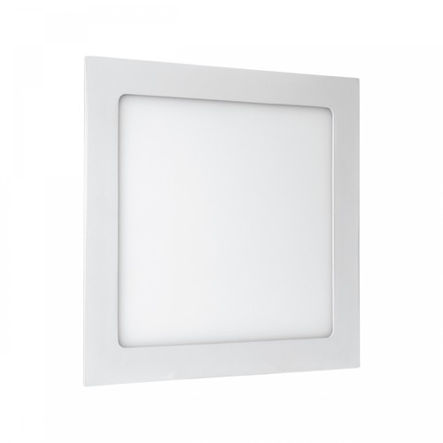 Algine Eco LED 12W 230V - firkantet, IP20, kold hvid, loftpanel, hvid ramme