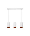 CHLOE GU10 x 3 - IP20 Nedhængt Lampe, Hvid, Guld, Rektangulær Base, Uden Lyskilde