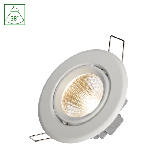 Fiale II LED Spot 6W COB 38° 230V, Neutral hvid, Hvid ring