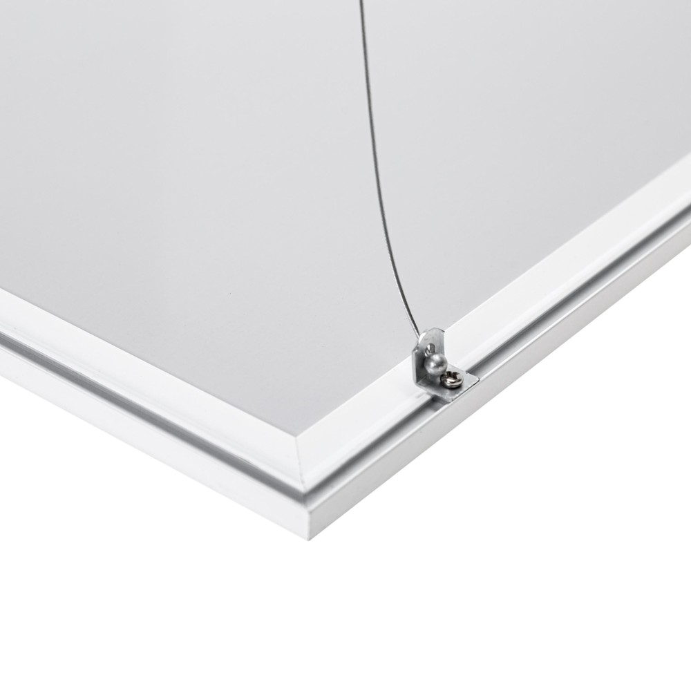 Wireophæng til 60x60 og 30x120 LED paneler - 4 stk. sæt, 100cm, sølv, justerbar, til nedhængning
