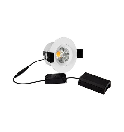 D8 Tilt360 Full Spectrum LED indbygningsspot RA97 - 3000K, hvid