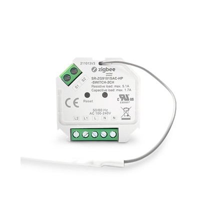 Mini ZigBee Dobbeltafbryder - 2 x 390W