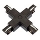 X-samler til 3-faset SPS skinner - Sort, Spectrum