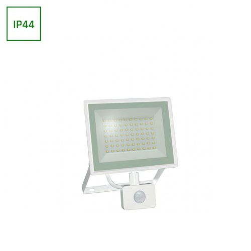 50W Noctis Lux 3 LED projektør med sensor - 4000K, IP44, hvid, udendørs