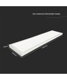 120x30 LED panel, 40W - 110lm/W, indbygget i hvid ramme