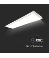 120x30 LED panel, 40W - Højde:29mm, 110lm/W, indbygget i hvid ramme