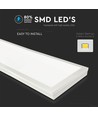 120x30 LED panel, 40W - Højde:29mm, 110lm/W, indbygget i hvid ramme