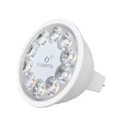 Gledopto 5W Zigbee LED pære - Hue kompatibel, 12V/24V, RGB+CCT, MR16 / GU5.3