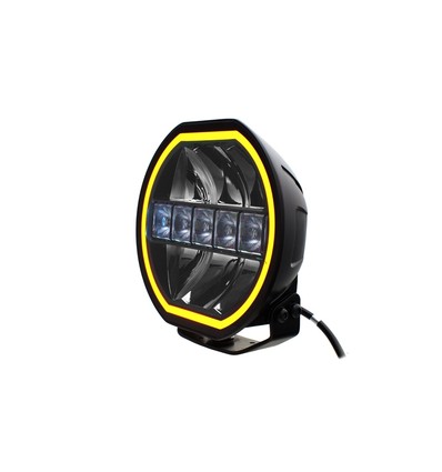 144W 9" Beam HEXA - E-godkendt, LED fjernlygte, dual positionslys, arbejdslampe