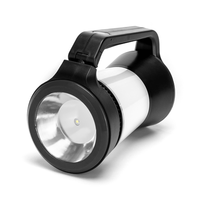 LED 3-i-1 Campinglampe/ overlevelseslampe - Drejedæmpning, 22 SMD, Sort - Bruger 3x AA-batterier