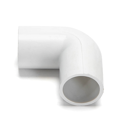 4 stk. PVC elektriske rørvinkler - Elektrikerrør, Ø20mm, hvid