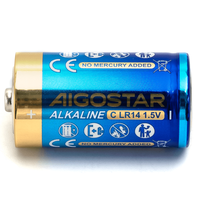 2 stk. Alkaline Batteri - LR14C, 1.5V