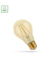 E27 4,9W LED pære - A60, Kultråd, rav farvet glas, ekstra varm