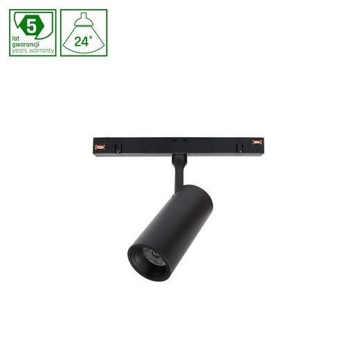 System Shift 6W Spot S skinnespot til 48V - 24 grader, RA90, sort, 5 års garanti