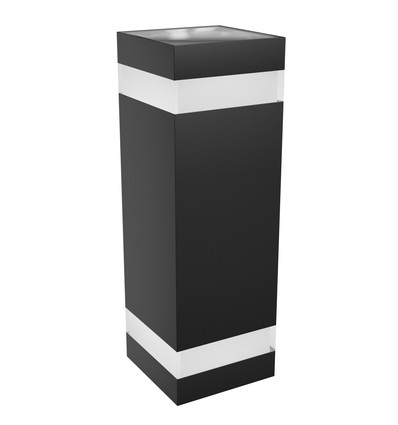 18W Torre ring væglampe - IP54 udendørs, CCT, firkantet, 3 lyskulører, sort, op/ned, inkl. lyskilde