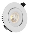 9W Ø11,5cm indbygningsspot RA90 - 12V-24V, Hul: Ø9,5 cm, Mål: Ø11,5 cm, Hvid kant