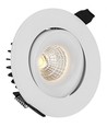 LEDlife 9W indbygningsspot - Hul: Ø9,5 cm, Mål: Ø11,5 cm, RA90, hvid kant, 12V-24V