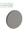 9W Væglampe - IP44 udendørs, Ø12cm, 3 lyskulører, Grå, CCT