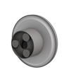 Spectrum Ø12cm CCT væglampe - 9W, 3 lyskulører, IP44 udendørs, grå, 230V