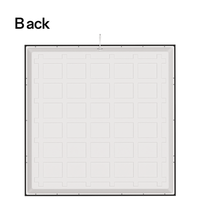 60x60 bagbelyst CCT LED panel - 36W, sort kant, 140lm/W