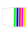 60x60 RGB+CCT LED panel, 36W - Højde:13mm, Hvid kant