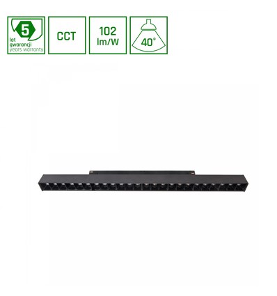 SHIFT Smart-Grid L Skinne Lys 404mm 22W 35° Sort CCT/Dim, Zigbee