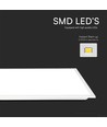 120x30 bagbelyst LED panel, 40W - 120lm/W, hvid kant