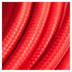 Rød Stofledning - Ensfarvet 2X0,75 m2