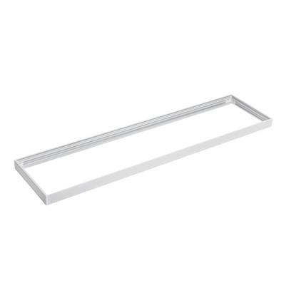 Ramme til 120x30 LED panel - Samles hurtigt, plast hjørner, uden synlige skruer, hvid kant