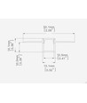 Indbygnings/Indspartling profil Til LED Strip - 1,8 Meter