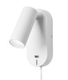 Ego LED Væglampe 4,5W Med Touch Dæmp og USB - Hvid