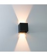 CUBIC Udendørs LED Up/Down Væglampe 6W, 3000K, IP65 - Sort