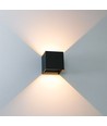 CUBIC Udendørs LED Up/Down Væglampe 6W, 3000K, IP65 - Sort