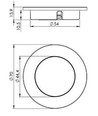 ID-LED Indbygningsspot 2,5W i 3000K, Ra95 - Rustfri Stål