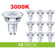 PHILIPS Classic GU10 LED Pære 4W i 3000K, 345Lm Dæmpbar - 10-PAK